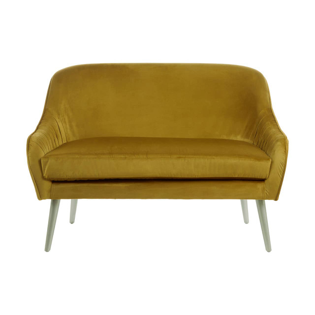 premier housewares Louxor Mustard Velvet Sofa