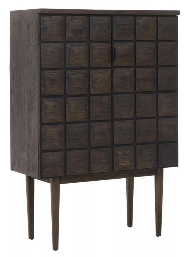 Premier Housewares Lucca Recycled Dark Oak Cabinet