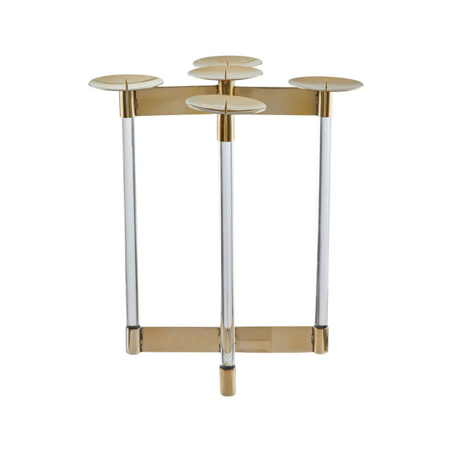 Premier Housewares Lucita Gold Finish Candelabra
