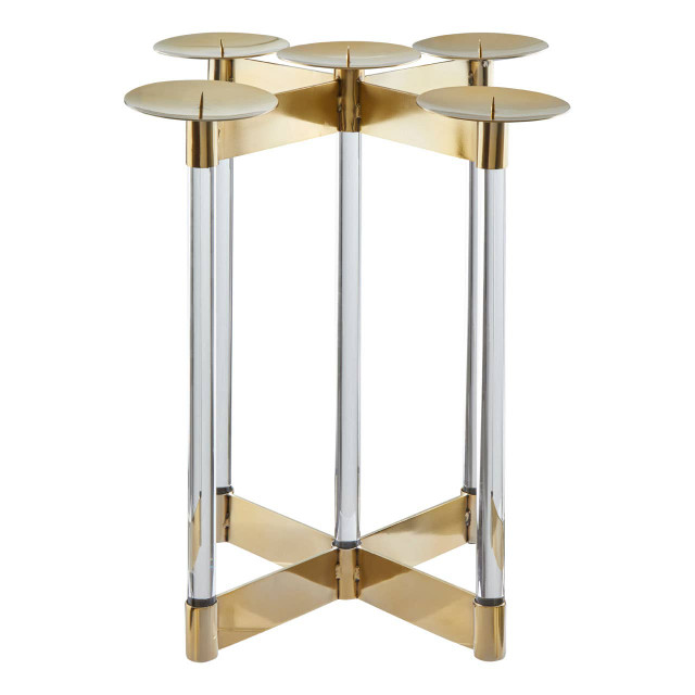 premier housewares Lucita Gold Finish Candelabra
