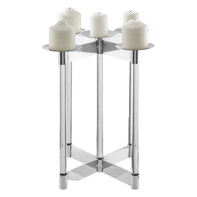 Premier Housewares Lucita Silver Candelabra