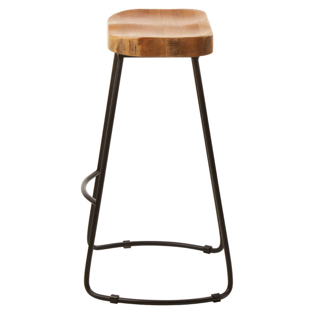 Premier Housewares Lyon Oak Wood Bar Stool