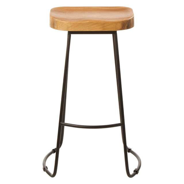 premier housewares Lyon Oak Wood Bar Stool