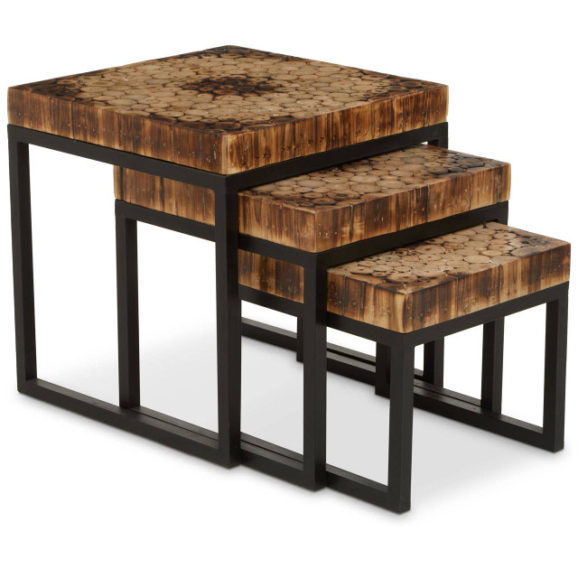 Premier Housewares Malang Set Of 3 Tables