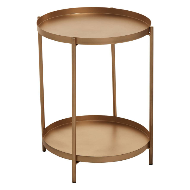 Premier Housewares Mandoli Gold Side Table