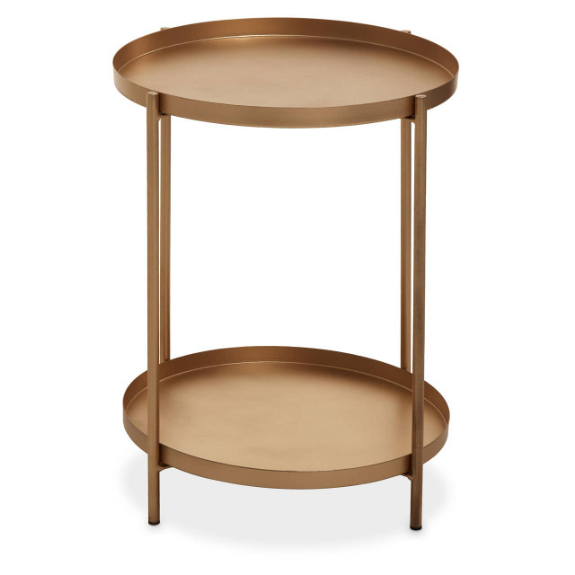 premier housewares Mandoli Gold Side Table