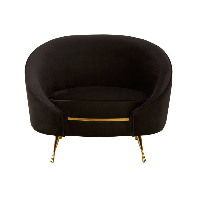 premier housewares Manhattan Black Velvet Armchair