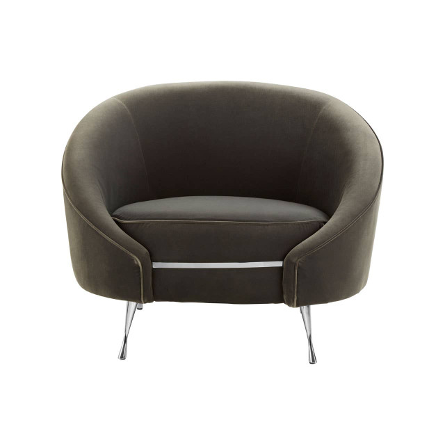 Premier Housewares Manhattan Grey Velvet Armchair