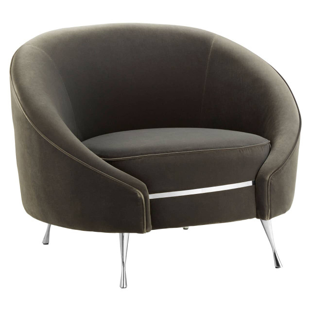 Premier Housewares Manhattan Grey Velvet Armchair