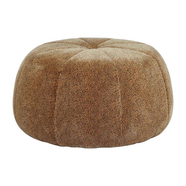 Premier Housewares Manhattan Leopard Print Pouffe