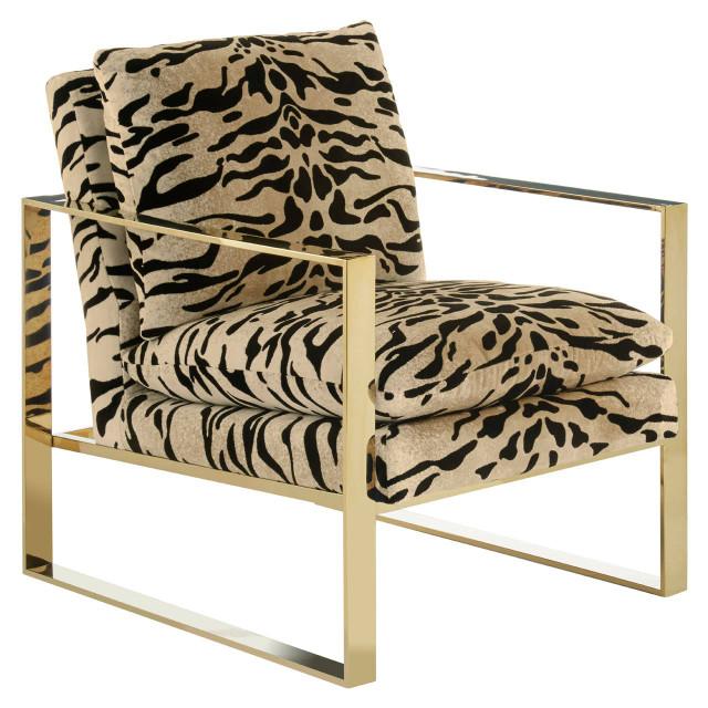 Premier Housewares Manhattan Tiger Print Armchair
