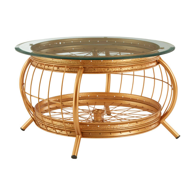 Premier Housewares Mantis Gold Finish Coffee Table
