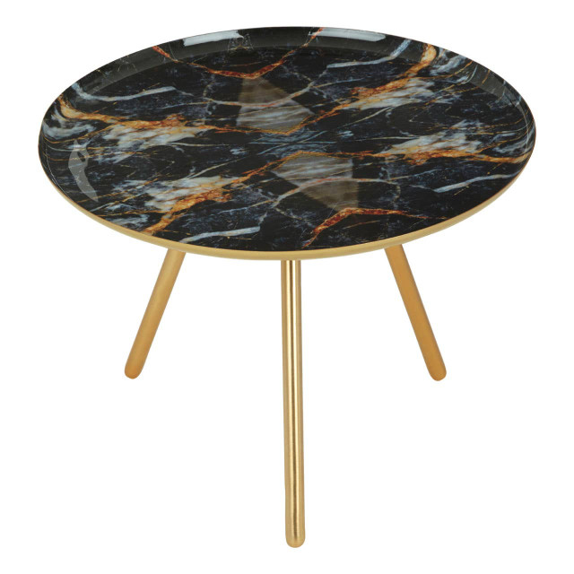 Premier Housewares Marlox Faux Marble Side Table