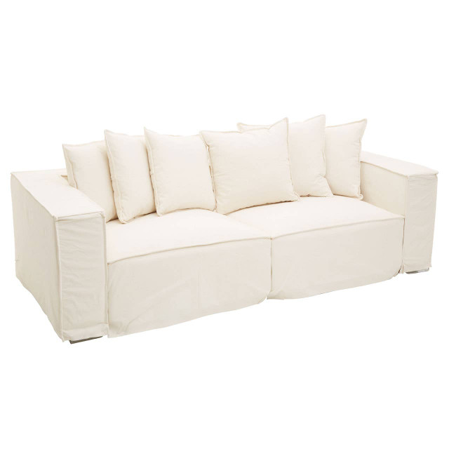 Premier Housewares Marseille 3 Seat Cream Sofa