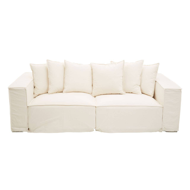 premier housewares Marseille 3 Seat Cream Sofa