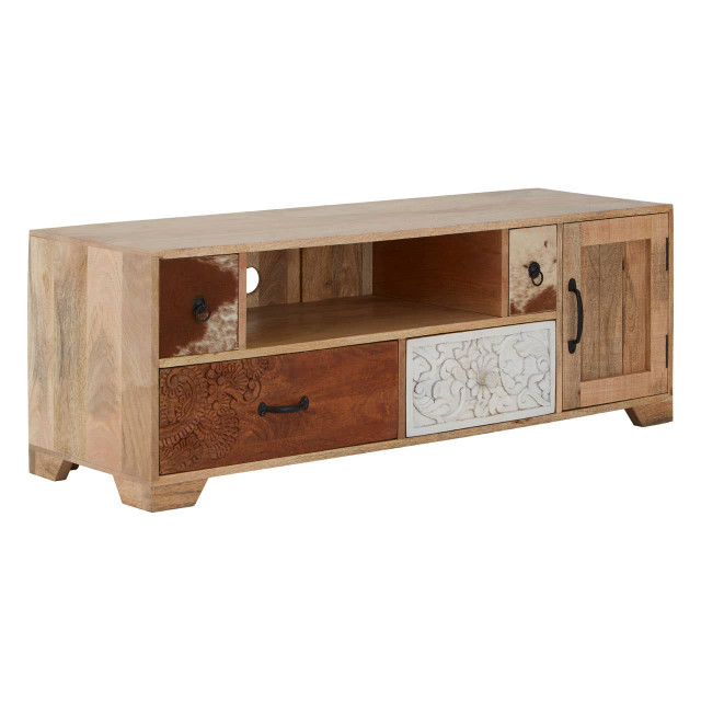 Premier Housewares Marwar Mango Wood Media Unit