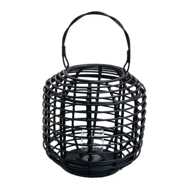 Premier Housewares Mataram Black Rattan Lantern