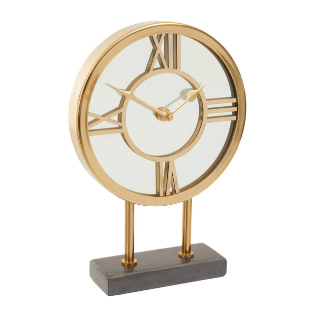 Premier Housewares Mateo Black Marble Base Clock