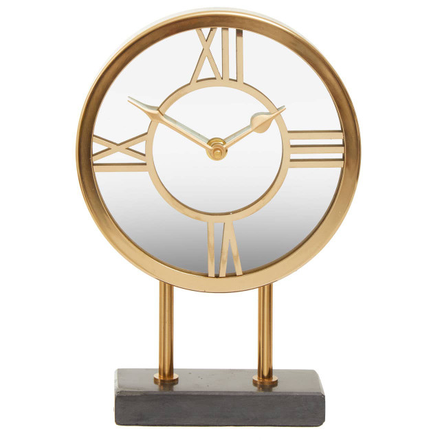 premier housewares Mateo Black Marble Base Clock