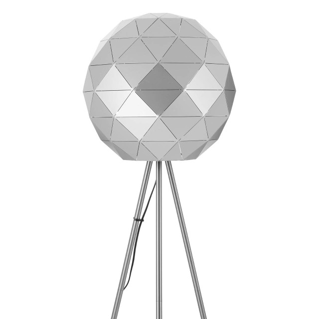 Premier Housewares Mateo Silver Finish Floor Lamp