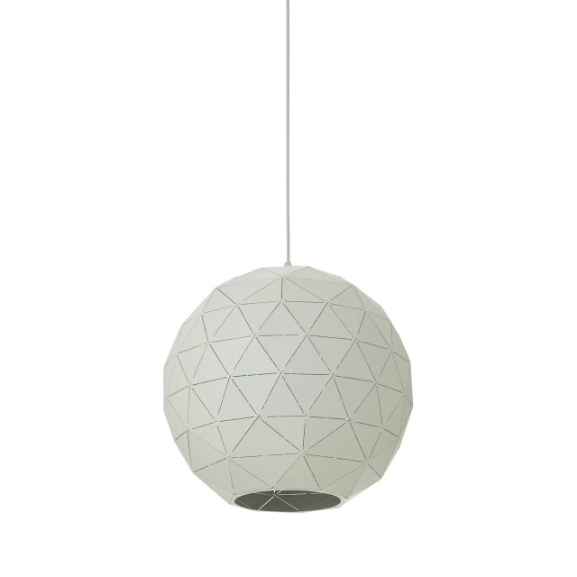 Premier Housewares Mateo Small White Pendant Light