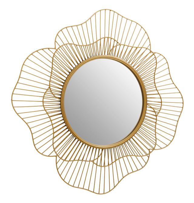 Premier Housewares Matera Gold Flower Wall Mirror
