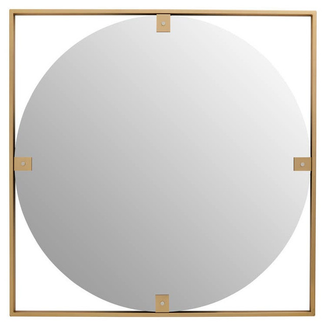 premier housewares Matera Gold Square Wall Mirror