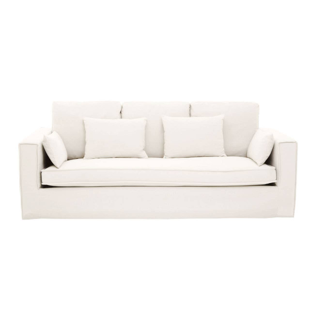 Premier Housewares Menton 3 Seat Cream Sofa