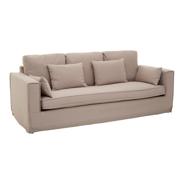 Premier Housewares Menton 3 Seat Grey Fabric Sofa