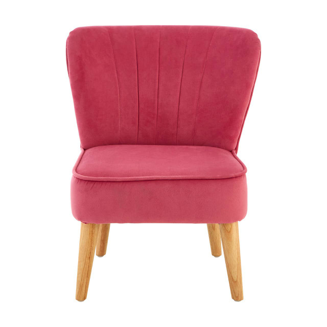 Premier Housewares Mia Pink Velvet Kids Chair