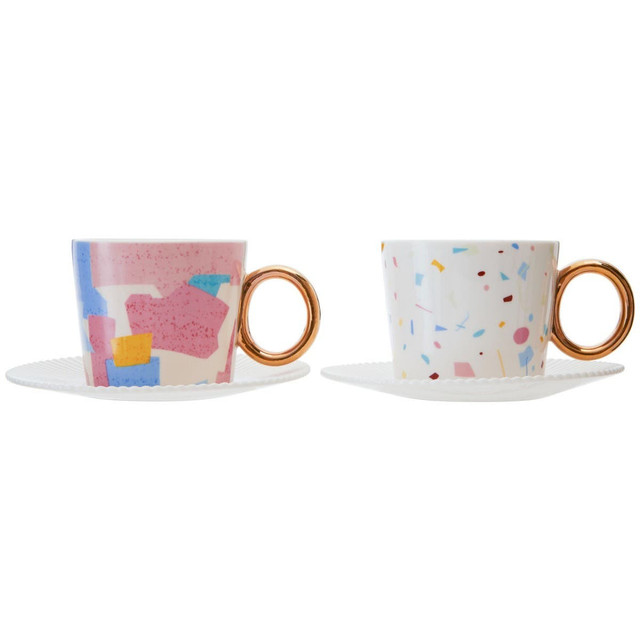 premier housewares Miami 2 Cups And Saucers Set