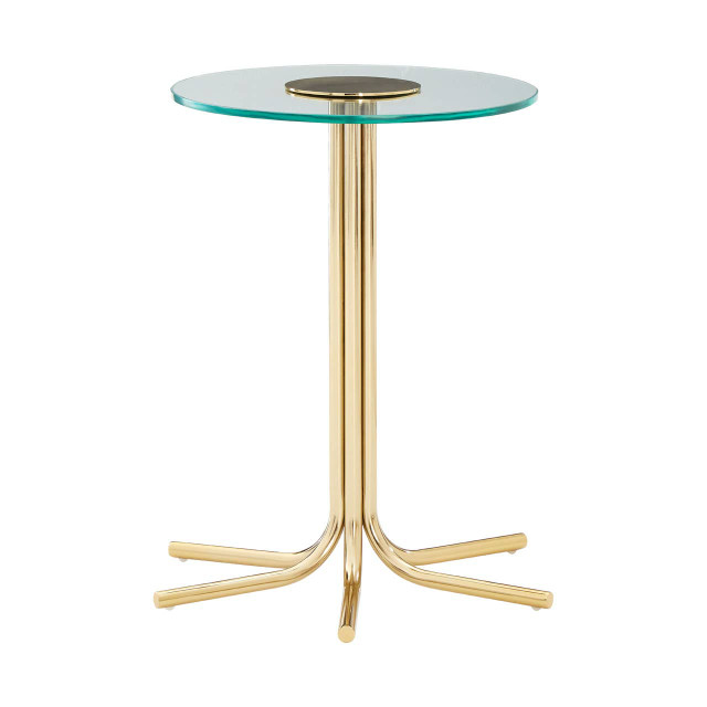 Premier Housewares Miley Side Table With Glass Top