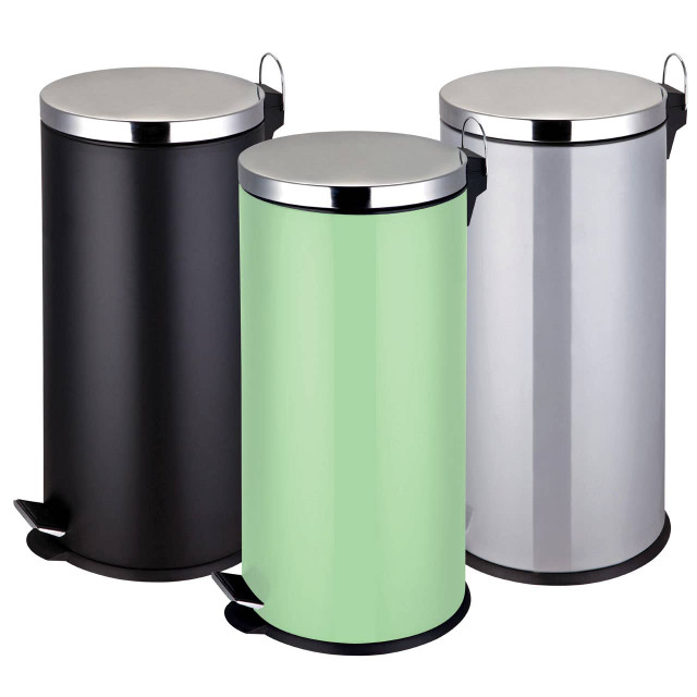 Premier Housewares Miller Black 30 Litre Pedal Bin