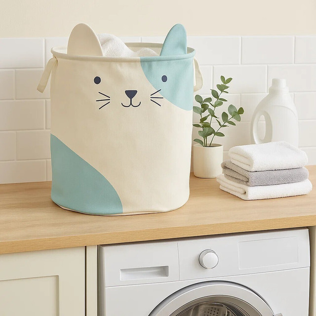 Premier Housewares Mimo Cat Face Laundry Bag