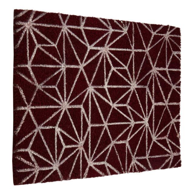 Premier Housewares Mimo Dark Red Geometric Doormat