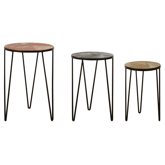 Premier Housewares Mirano Set Of 3 Side Tables