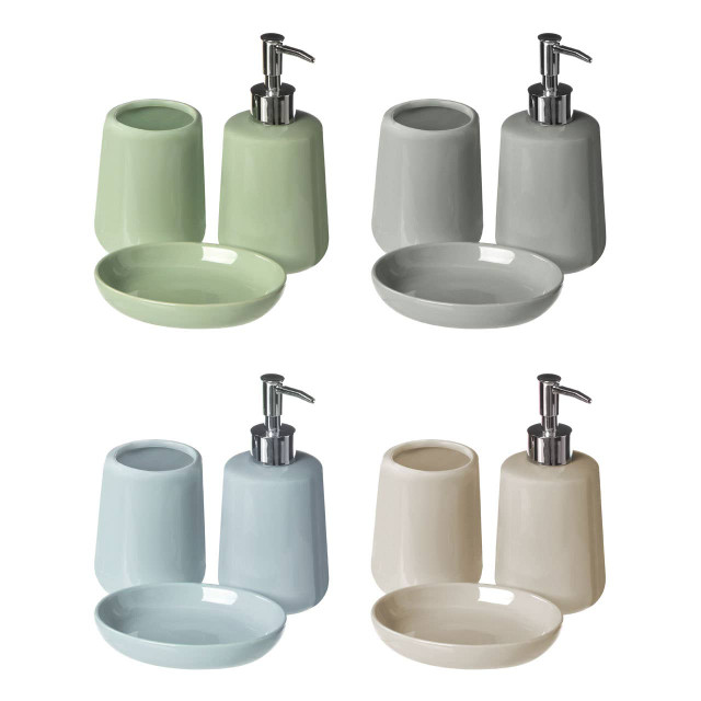 Premier Housewares Moon Grey 3Pc Bathroom Set