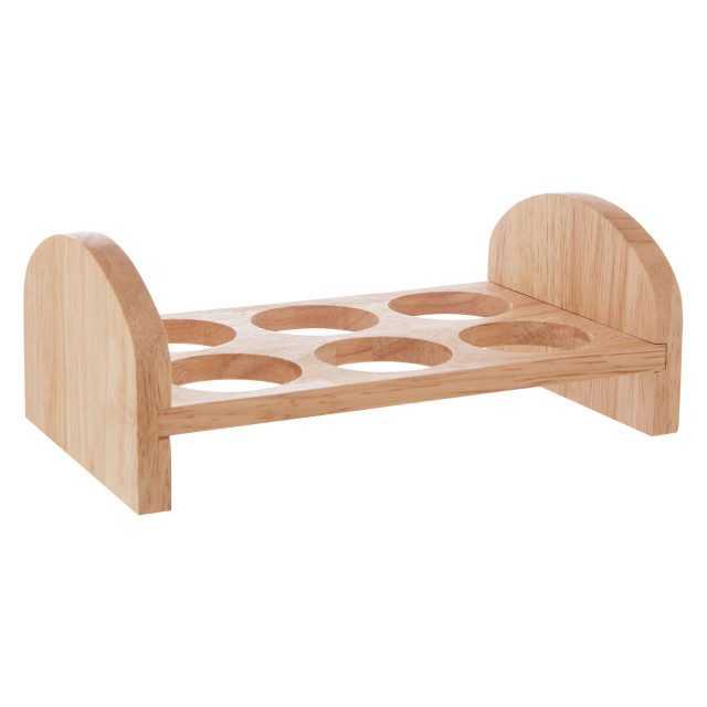 Premier Housewares Nash 6 Hole Rubberwood Egg Rack