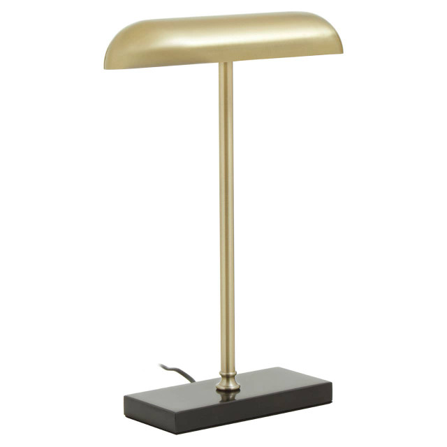 Premier Housewares Newton Brass Finish Desk Lamp
