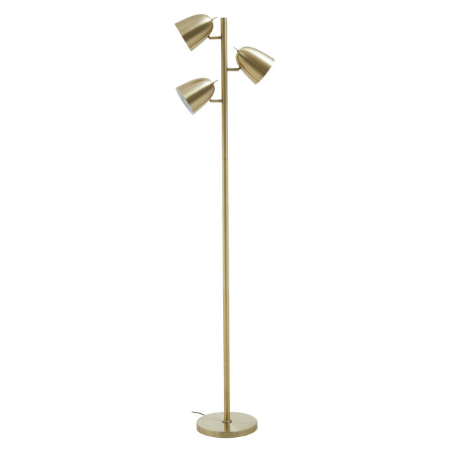 Premier Housewares Newton Brass Finish Floor Lamp