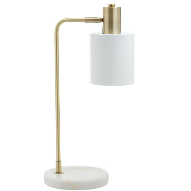 premier housewares Newton White Shade Desk Lamp
