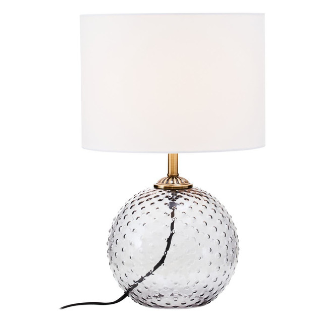 Premier Housewares Noa Grey Glass Table Lamp