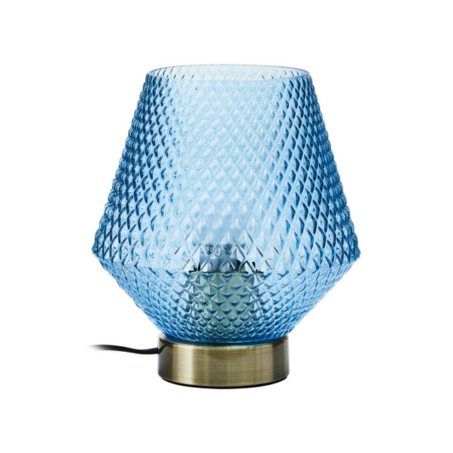 Premier Housewares Noble Blue Glass Table Lamp