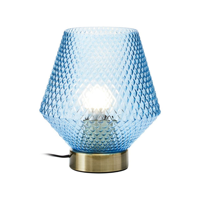 Premier Housewares Noble Blue Glass Table Lamp