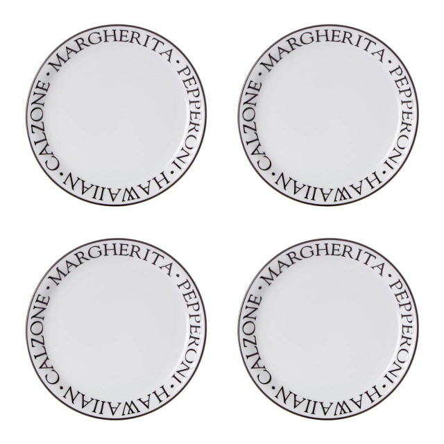 premier housewares Noir Set Of Four Pizza Plates