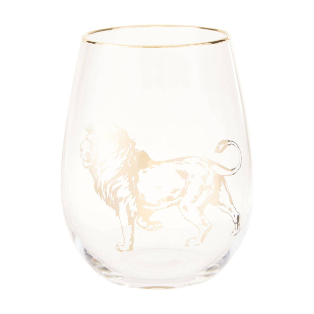 Premier Housewares Nomi Gold Lion Curved Tumbler