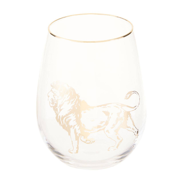 Premier Housewares Nomi Gold Lion Curved Tumbler