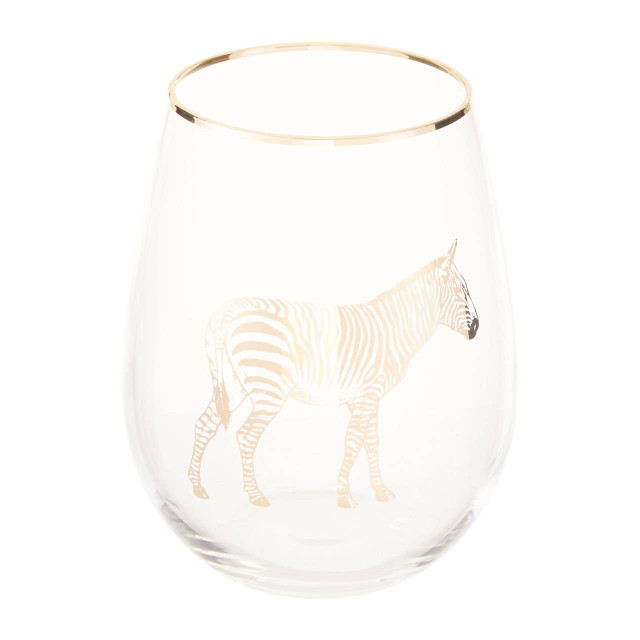 Premier Housewares Nomi Gold Zebra Curved Tumbler