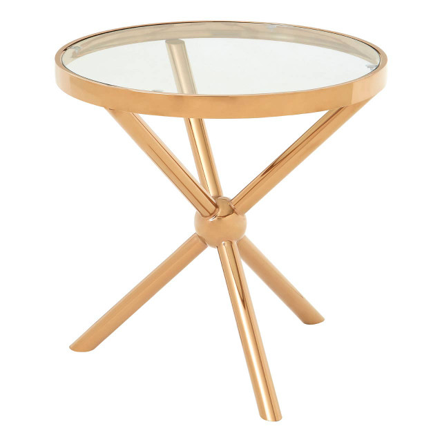 Premier Housewares Novo Round Rose Gold Side Table