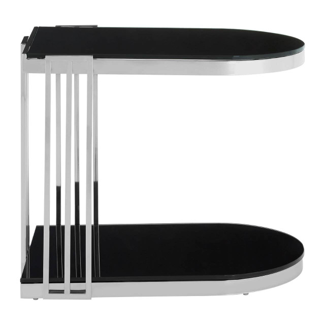 Premier Housewares Novo Silver U Shaped Side Table